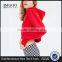 Mgoo Customize Women's Red Cropped Hoodie Sweatshirt Relaxed Fit Ribbed Cuff Long Sleeves Cotton Fleece Hoodies