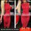 MGOO Top Custom Design Wholesale White Dots Bodycon Dress Red Shealth Long Dress Fashion Party Mini Dresses 00464