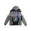Popular Women's Warm Printing Long Sleeved Flower Colour Jacket Coat