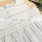 Girls Linen Top Sky Blue Multi Stripe Toddler Babydoll Smock Shirt Baby Shirt