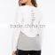 Latest Contrast Front Lapels Pointed Hem Blazer Sexy Women Blazer 2015
