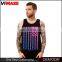 Cheap custom black men printing tanks top