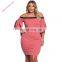 Womens New Design Casual bell sleeve plus size sexy dresses