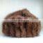 Yellow wolf fur trapper winter hat for dad man