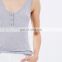 summer casual button down ladies cotton singlets