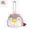 ICTI factory small cute plush ball shaped animal toy pendant