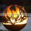 2018 amazon hot sales plasma CNC cutting corten fire pit outdoor decorative