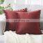 Top Finel Square Decorative Throw Pillow Covers Soft Velvet Outdoor Cushion Covers with Balls