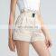 TWOTWINSTYLE Fashion Shorts For Women High Waist Straight Drawstring Loose Plus Size Cotton Casual