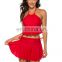 2020 Mature Sexy Women Full Body Red black two Piece Swimsuit