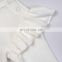 100% Organic Cotton Knitted Ruffle Sleeve Baby White Bodysuit