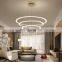Circular living room chandelier modern minimalist Nordic restaurant lamp fashion office showroom chandelier