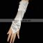 Instyles New Silk Satin Lace Black Bridal Gloves Wedding Bride Gloves Elbow