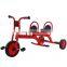 cheap price kids double seat tricycle / baby twins double bicycle trike with back seat