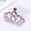 Fashion crystal Rhinestone baby kids princess Birthday party girl women hair comb gift tiara crown FZZ-032