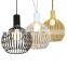 Tonghua Vintage American Country Style Iron Bird Cage LED Edison Bulb Coffee Bar Creative Hanging Light