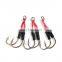 New Product High carbon steel 10#-20# double jig assist hooks for slow jigging lure and trolling saltwater fishing
