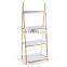 hot sale simple design white pine wood wedding decoration garden flower pot stand plant display rack shelf