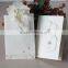 Elegant White Paper Flower Theme with Handbag Blank Wedding Invitation Cards