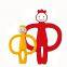BPA Free Soft Soothing Pacifier Monkey Teether Baby Teething Toy Silicone Baby Teether