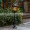 Antique lantern top multi-holder high pole light garden post lamp