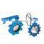 Sanitary Electric Grooved Wafer Lug Pneumatic Cast Iron Chain Wheel Butterfly Valve