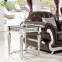 modern event furniture rental side tables luxury stainless steel side table for restaurant hotel