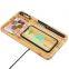 Multi-in-one Multi-functional Wireless Charger with Bamboo Storage Box Efficient Charging Mobile Phone Charging Items Store Neat
