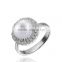European And American 925 silver pearl ring design as require