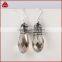 Wholesale handmade earrings, designer jewelry, pave diamond smoky quartz gemstone earrings