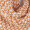 Winter mohair colourful infinity crochet women orange knitted scarves