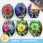 2015 New Mood Drop Shaped Glass Flower Inside Pendant for Necklace