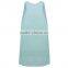 New designer ladies knit plain dyed sky blue color sleeveless loose fashion women tank top wholesale