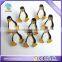 custom animal penguin shaped metal lapel pin badge