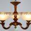 marble Style Classical full Copper luxury decorative lighting Chandelier For High Ceiling 3 heads 623-3H