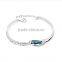 Latest design hot sale 2015 trends plated pure silver bracelet