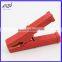 2015 High quality alligator clip with red PVC Insulator