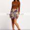 2016 latest fall floral body-con micro mini skirt