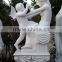 Marble Nude Woman Baby Statue White Marble Stone Hand Sculpture Carving