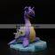 Plastic Purple Dragon Mascot Statue For Sale