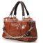 European style vintage handbag PU leather women's duffel bag