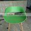 2016 New Design Fashion Plastic Chairs With Wooden Legs