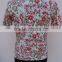 Flower design printed high-quality hojari fabric girls wear t-shirts & shirts / screen printed fabric
