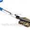2016 Hot Selling Middle Size Blue Wooden Handle Natural Bristles Hog Hair Brow Lash Brush With Brow Comb