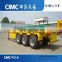 CIMC Tri Axle 40ft Skeleton Container Semi Trailer Leaf Spring