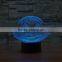 2016 New 3D Optical Night Light Turtle 7 RGB Light Colors 10 LEDs AA Battery or DC 5V Mixed Lot