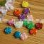 High Quality Well Polished Colorful Plastic ABS Rose Flower Straight Hole Sew on Pearl