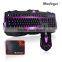 Three Color Adjustable Luminous Gaming Wired Keyboard and Mouse Combo
