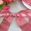 wholesale red white Scottish ribbon for Garment accessories gift package 50yards/roll