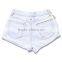 2016 Summer Fashion Women Sexy Mini High Waisted Denim Shorts Ladies Stylish Integral Tight Distressed Jeans Hot Pants
